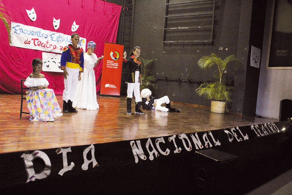 La historia fue tema central en las obras presentadas en Los Teques, para celebrar el Día del Teatro. Foto: Prensa Gobernación de Miranda 