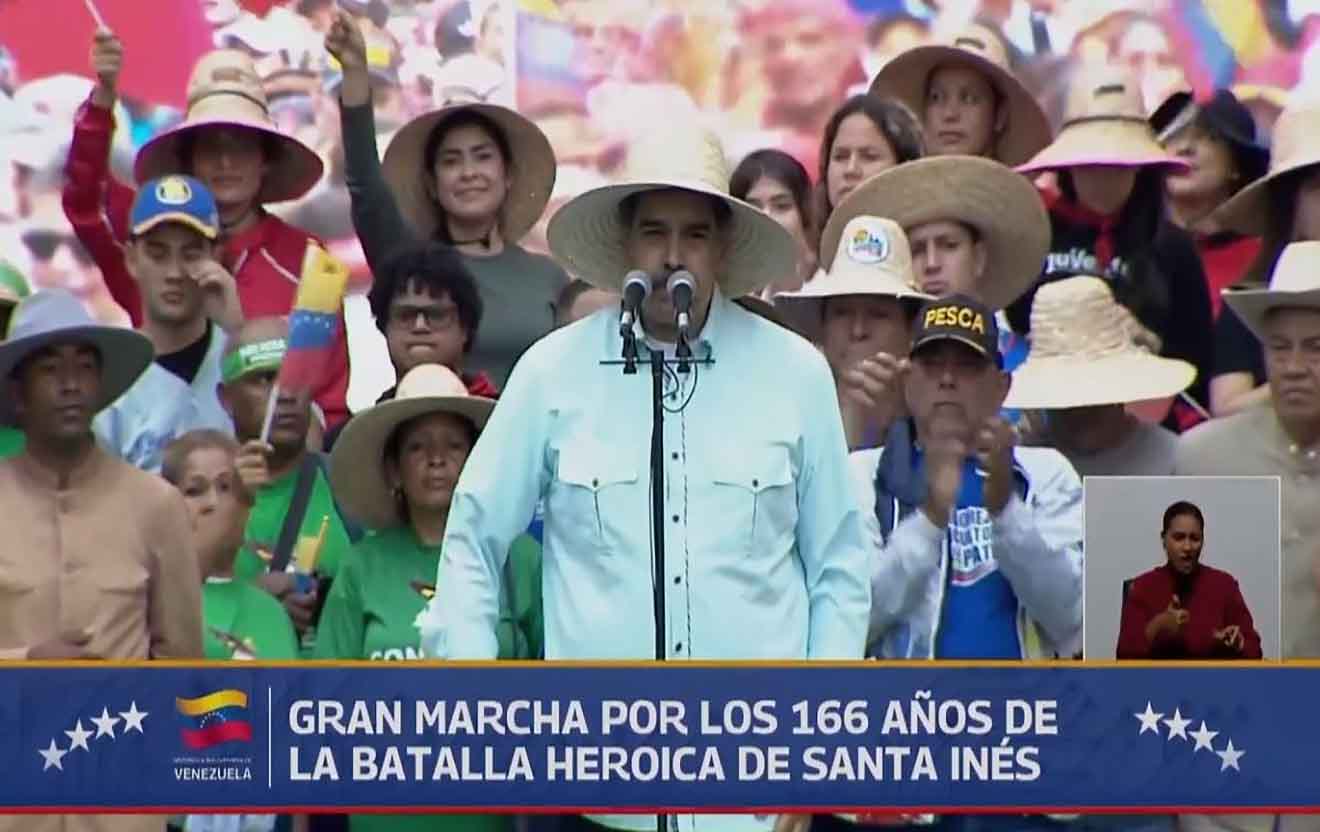 Presidente Maduro lidera marcha conmemorativa por los 166 años de la Batalla de Santa Inés