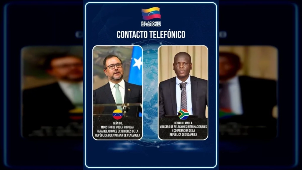Sudáfrica ratifica apoyo a Venezuela