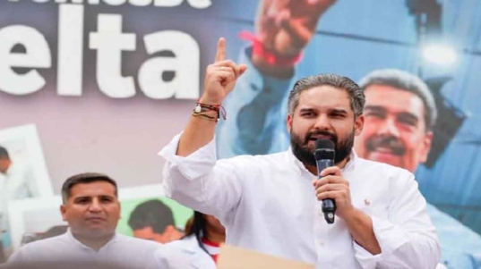 Nicolás Maduro Guerra ante la sede de la ONU en Caracas