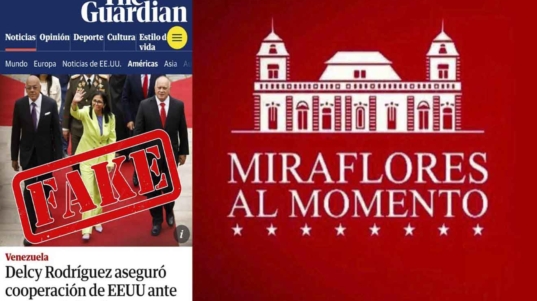Venezuela desmiente fake news de The Guardian que vincula a Delcy Rodríguez en supuesta cooperación con EEUU para capturar al presidente Maduro