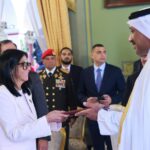 Presidenta(E) Rodríguez recibe Cartas Credenciales del embajador de Qatar ante Venezuela