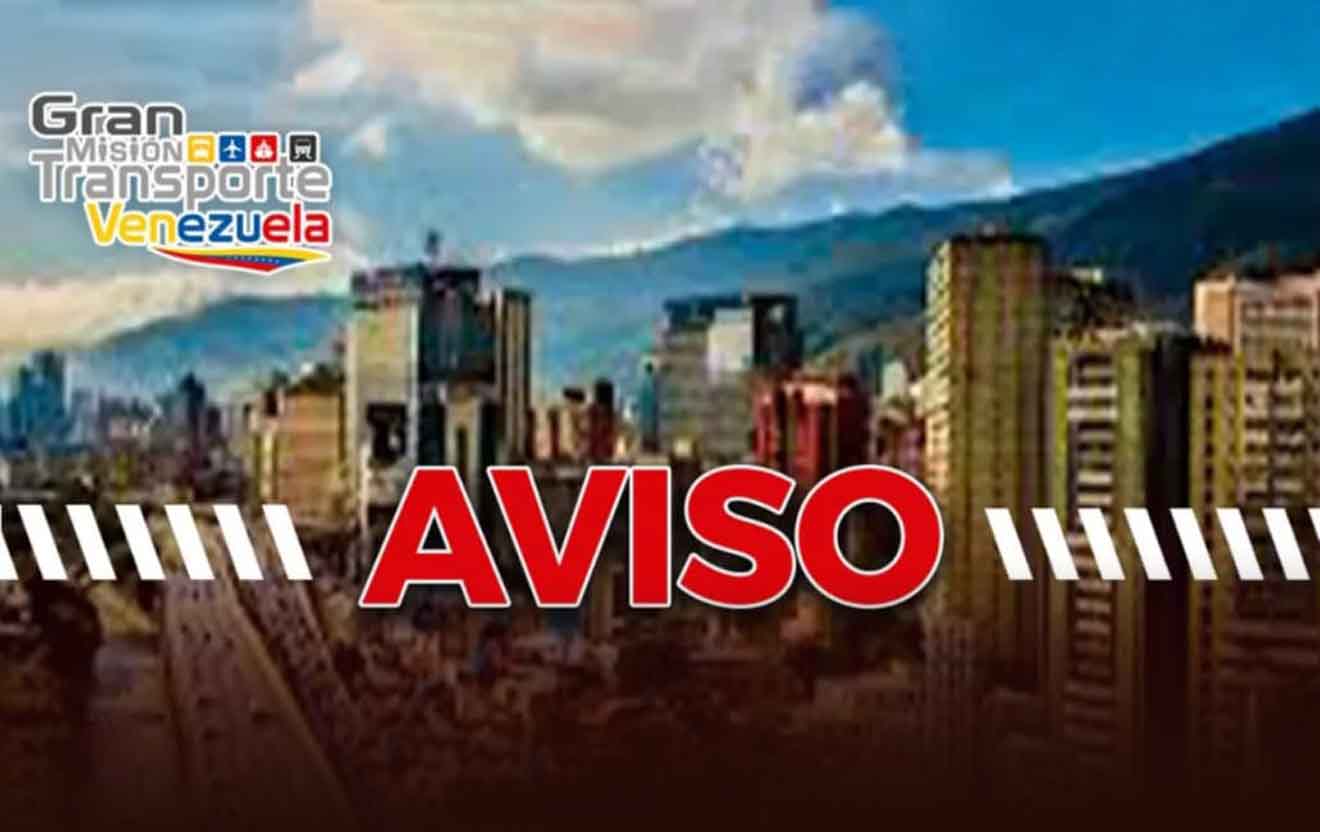 Aviso misión transporte