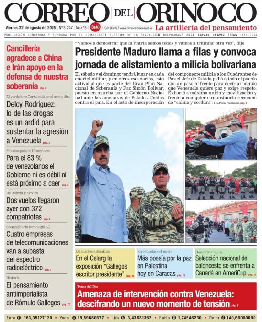 Edición Impresa Correo del Orinoco N° 5.247