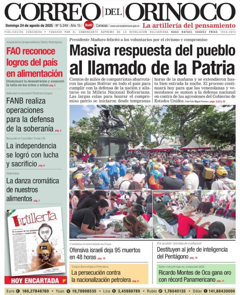 Edición Impresa Correo del Orinoco N° 5.249